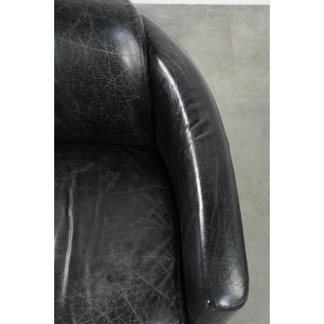 Black Cowhide Leather 2-Seater Sofa from Aviator For Sale - Image 8 of 14