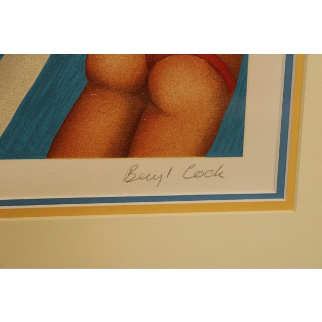 Sunbathers' Signed Lithograph by Beryl Cook For Sale In Philadelphia - Image 6 of 13