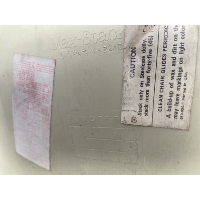 Industrial 1980s Steelcase Max Stacker Chairs Set of 4 For Sale - Image 3 of 9