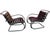 Mid-Century Modern 1970s Pair of Black Leather and Steel Cantilever Armchairs For Sale - Image 3 of 12