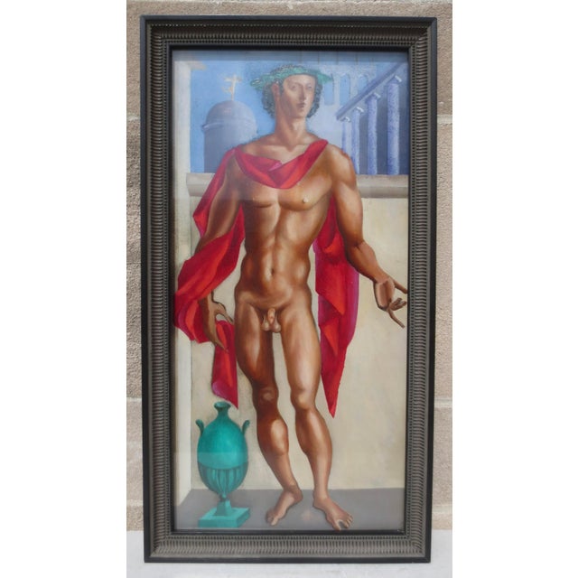 Mid-Century Modern Raoul Pene Du Bois Painting "Renaissance Prince " Mid Century For Sale - Image 3 of 10
