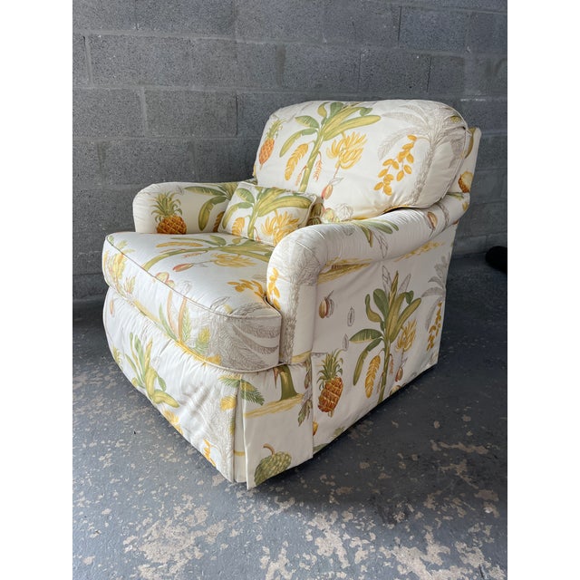 Botanical Print Upholstered Lounge Chair by Sherrill Furniture Co. Circa 1980's. For Sale - Image 10 of 18