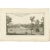 Antique print titled 'Vue de la Chapelle et Menagerie'. Copper engraving showing a chapel and menagerie. This print...