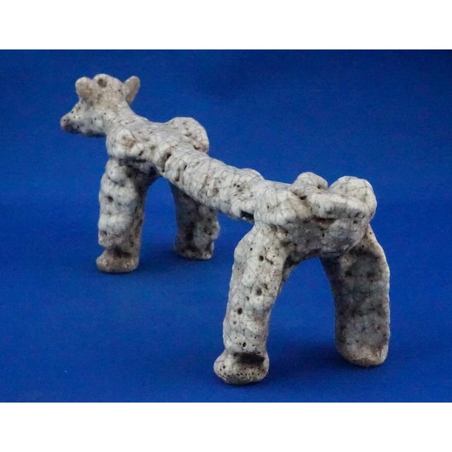 Ceramic Carlo Zauli School, Stylized Dog, Italy, 1920s, Acid-Treated Ceramic For Sale - Image 7 of 18
