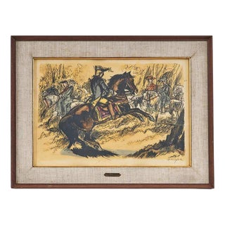 Carl Fischer, Soldier on Horseback, 2000s, Print on Paper, Framed For Sale