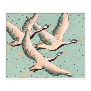 Arlo Augustus & the Duke by Willa Heart in White Frame, Large Art Print For Sale