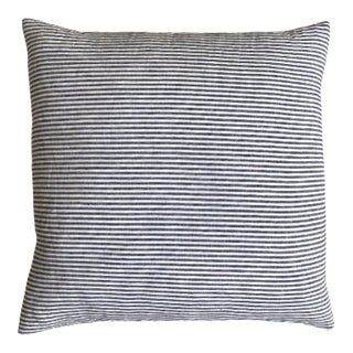 Contemporary Breton Stripe Linen Throw Pillow For Sale