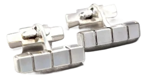 1990s Pair of Georg Jensen Estate Mens Cufflinks Sterling Silver GJ29