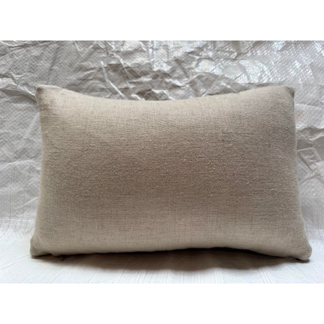 Baroque Antique Brussels Verdure Tapestry Fragment Pillow With Leaf Motif For Sale - Image 3 of 5