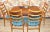 Wood Turquoise Dining Chairs, 1960s, Set of 4 For Sale - Image 7 of 14