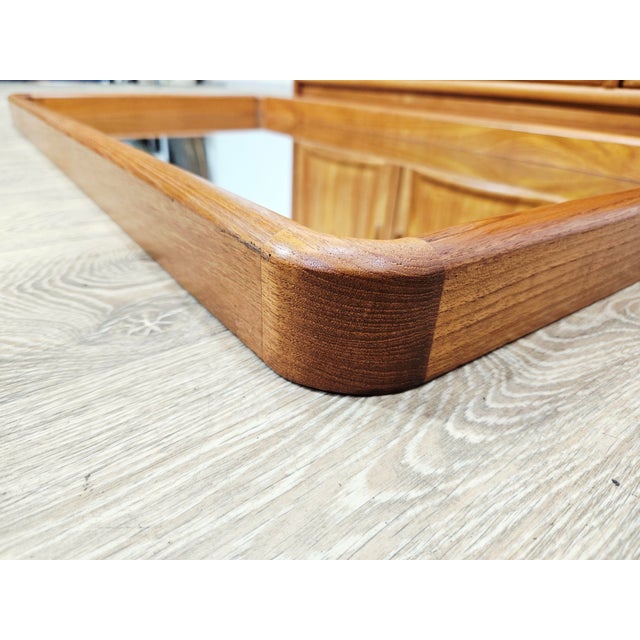 Brown Danish No. 206 Wall Mirror in Teak by Aksel Kjersgaard for Holstebro Møbelfabrik, 1960s For Sale - Image 8 of 11