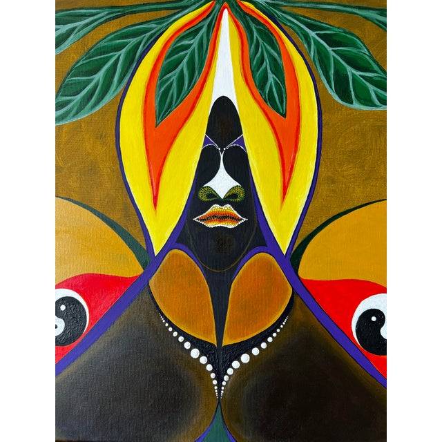 Abstract "God Is Here", Acrylic Painting on Canvas, 2023 For Sale - Image 3 of 3