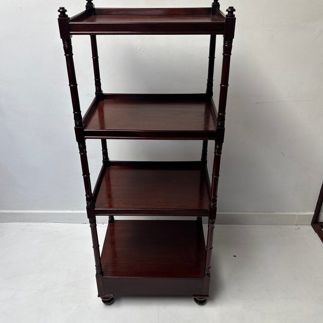 Late 19th Century Regency Mahogany 4 Shelf Etagere For Sale - Image 4 of 10