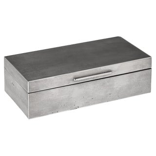 20th Century Silver Cigar Box from C J Vander Ltd, London, 1963 For Sale