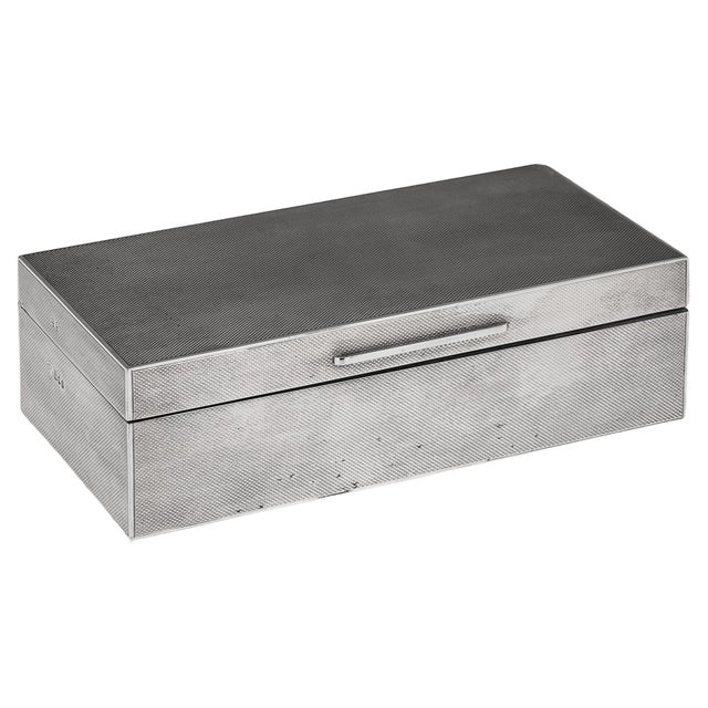 20th Century Silver Cigar Box from C J Vander Ltd, London, 1963 For Sale