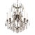 Classic Nickel 5 Arm Baroque Style Chandelier With Clear Crystals For Sale