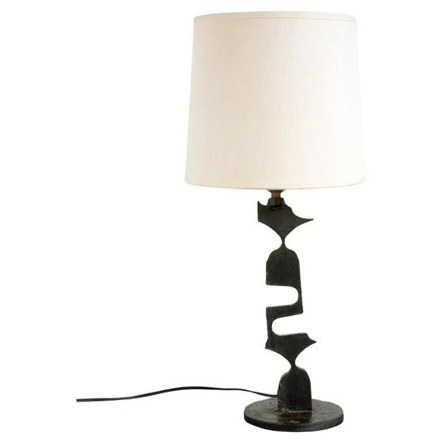 Vintage French Brutalist Table Lamp, 1960s For Sale - Image 6 of 6
