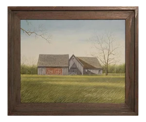 S. LaForge Naturalistic Coca-Cola Barn Farm Rural Landscape Painting