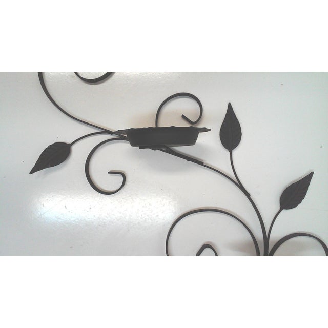 Mid-Century Modern Salterini-Style Iron Wall Planter For Sale - Image 3 of 4