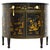 Mid Century French Chinoiserie Leather Top DemiLune Commode - Single Unit For Sale - Image 9 of 9