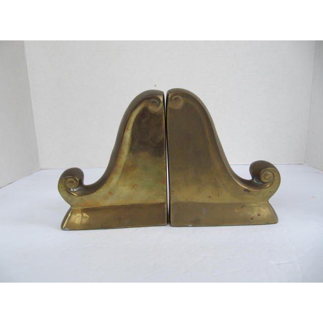 Vintage Brass Scroll Bookends Chairish