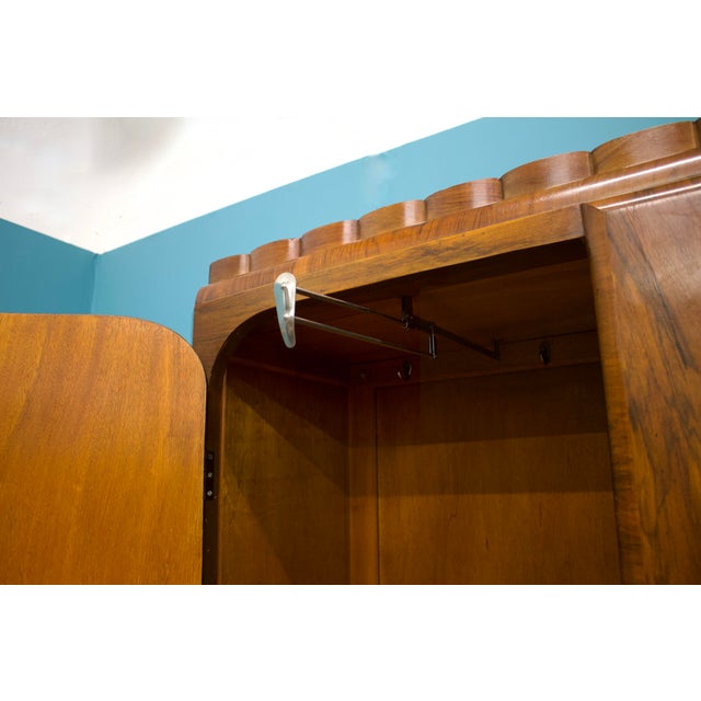 Art Deco Burr Walnut Wardrobe, 1930s For Sale - Image 10 of 14