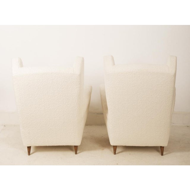 Set of Lounge Chairs with Wingback in Cream Bouclé by Melchiorre Bega For Sale - Image 18 of 18