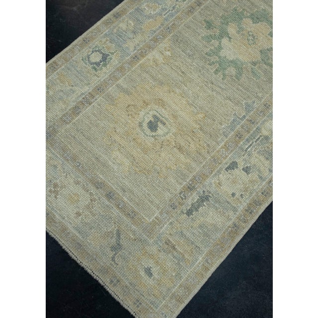 Turkish Turkish Oushak Runner Rug 2'10" x 11'4" #17519 For Sale - Image 3 of 8