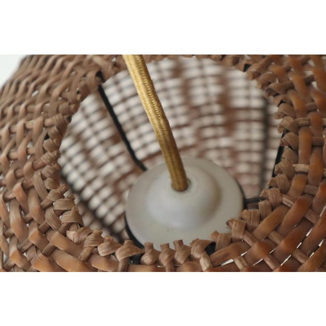 1970s Hand-Woven Willow Ball Pendant, 1970s For Sale - Image 5 of 10
