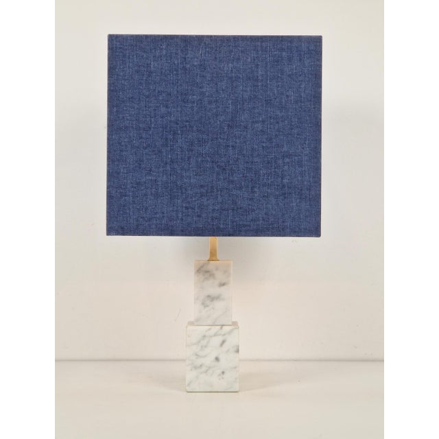 Vintage Carrara Marble Table Lamp, 1960s For Sale - Image 6 of 8
