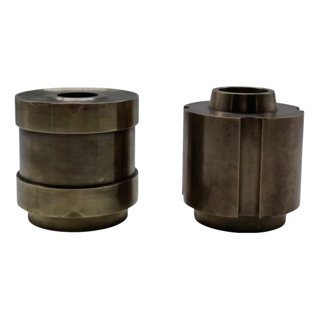 Abstract Bronze Sculptures by Luigi Pezzato, Italy, 1970s, Set of 2 For Sale