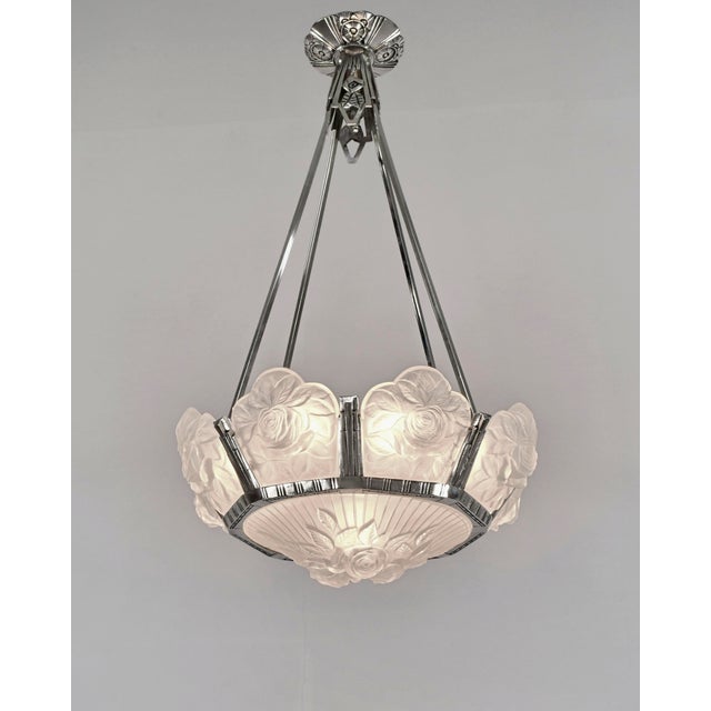 Art Deco French Art Deco Chandelier by Maurice Model Cristalleries De Verdun - 1930s France For Sale - Image 3 of 10