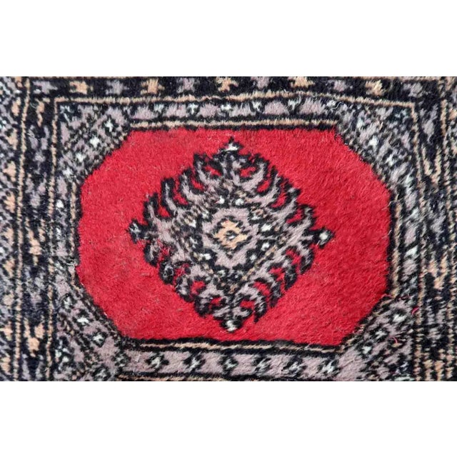 1970s 1970s Handmade Vintage Uzbek Bukhara Rug 2' X 3.3' For Sale - Image 5 of 10
