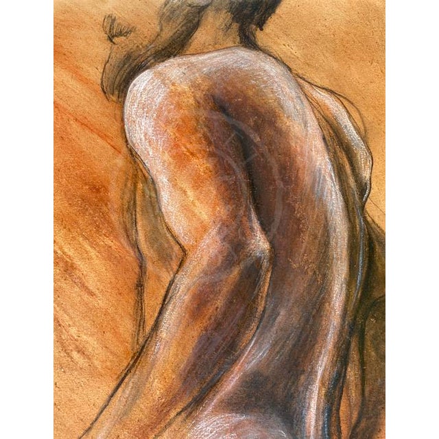 Contemporary Figurative Oil, Pastel and Charcoal Sketch For Sale - Image 4 of 8