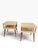 Wood Vintage MCM End Tables Pair Two Tier Formica Tapered Legs Brass Feet For Sale - Image 7 of 8