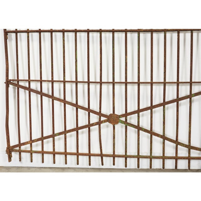 19th Century Stewart Iron Works Wrought Iron Double Entry Gates For Sale - Image 10 of 18