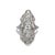 Art Deco Antique Art Deco Platinum Diamond Filigree Cocktail Ring, Size 5 For Sale - Image 3 of 8