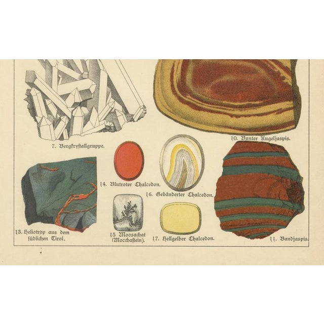 Paper Dr. Gustav Adolph Kenngott, Mineralogy Quartz, Agate & Tourmaline, 1888, Chromolithographs, Set of 3 For Sale - Image 7 of 13