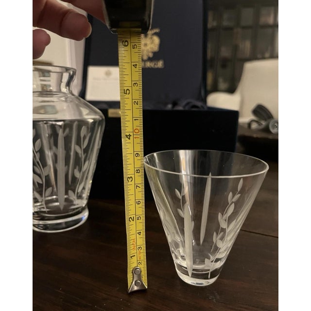 Traditional Vintage Faberge Printemps Crystal Night Bedside Carafe Set For Sale - Image 3 of 9