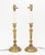 Mid 20th Century Pair of Louis XVI Style Gilt Brass Candlestick Lamps For Sale - Image 5 of 6