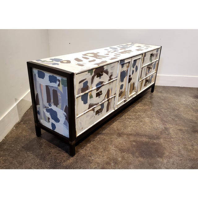 Hand Painted Art Furniture by Lionel Lamy For Sale - Image 9 of 10