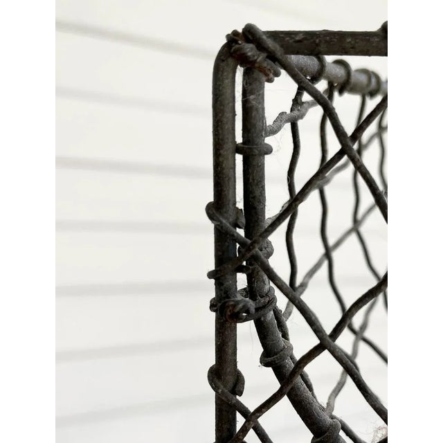 Metal Antique Edwardian Wire Three-Tier Stand – English Metal Kitchen Display For Sale - Image 7 of 12