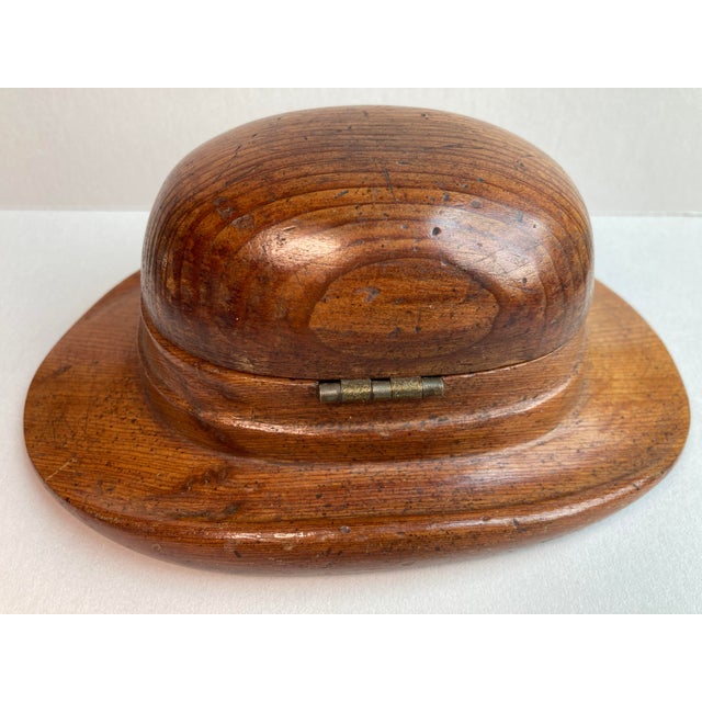 Wood Vintage Brown Derby Restaurant Hollywood Wood Cigarette Box For Sale - Image 7 of 15