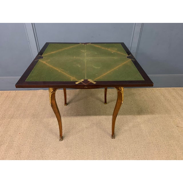 Inlaid Rosewood Envelope Card Table from Maple & Co., 1895 For Sale - Image 11 of 18