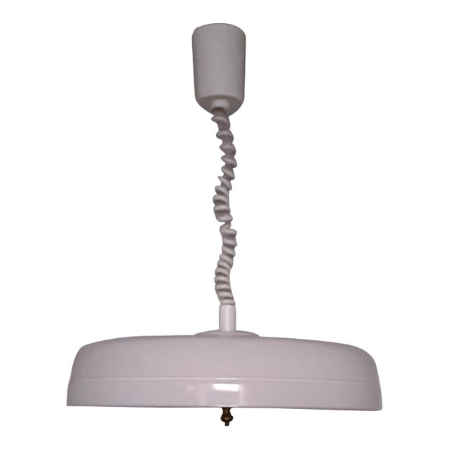 Round Plastic and Brass Ceiling Lamp from Aro-Leuchten, 1970s For Sale