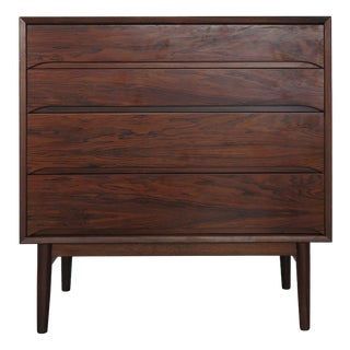 Mid-century Scandinavian Dark Wood Chest of Drawers, Denmark, 1960s For Sale