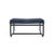 Brown Jordan Brown Jordan Walter Lamb Aluminum Ottoman, Textured Pewter frame with Marine fabric For Sale - Image 4 of 12