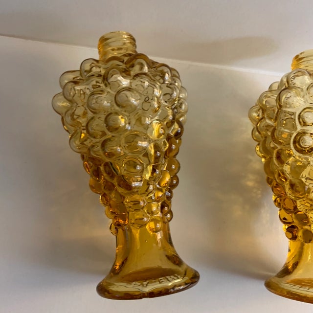 Mid-Century Italian Grape Glass Bottles - a Pair For Sale In New York - Image 6 of 9