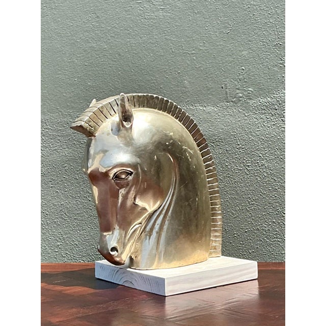 Vintage Horse Head Sculpture For Sale - Image 12 of 17