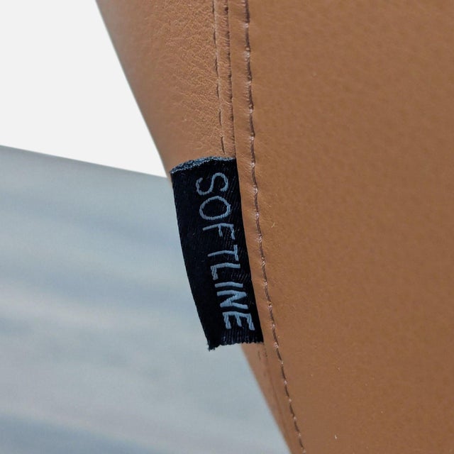 Design Within Reach Noomi Modern Brown Leather Lounge Chair For Sale - Image 9 of 9